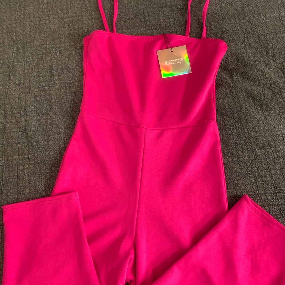 ⭐️3 for $25⭐️  Capri hot pink jumpsuit